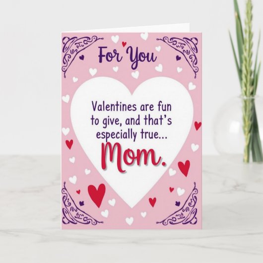 Valentines Day Card For Mom カード (正面)