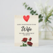 Valentines Day Card for Wife, Happy Valentines  シーズンカード (スタンド正面)