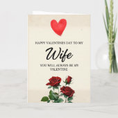 Valentines Day Card for Wife, Happy Valentines  シーズンカード (裏面)