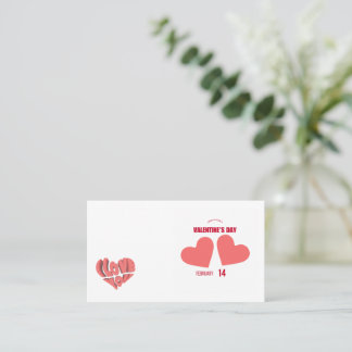 Valentine's Day card – Heartfelt & Elegant 名刺