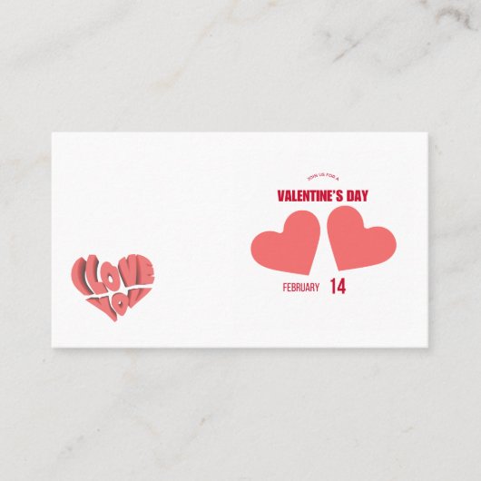 Valentine's Day card – Heartfelt & Elegant 名刺 (正面)