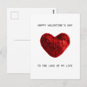 VALENTINES DAY CARD to the love of my life ポストカード (正面/裏面)