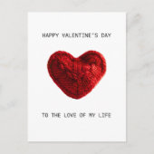 VALENTINES DAY CARD to the love of my life ポストカード (正面)