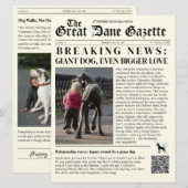valentines day cards Great Dane irony  シーズンカード (正面/裏面)