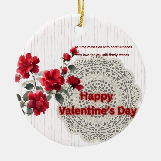 Valentine's Day Ceramic Ornament セラミックオーナメント (正面)