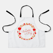 Valentine's Day Circle Design-25695 エプロン (正面)