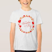 Valentine's Day Circle Design-25695 トライブレンドＴシャツ (正面)