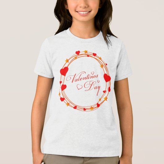 Valentine's Day Circle Design-25695 トライブレンドＴシャツ (正面)