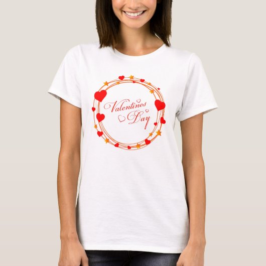Valentine's Day Circle Design-25695 Tシャツ (正面)