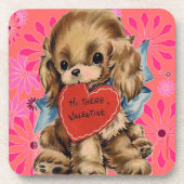 VALENTINES DAY COASTERS - SET OF 6 - PUPPY DOG コースター (正面)