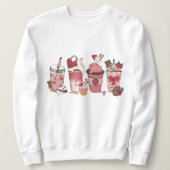  Valentine's Day Coffe jumper for women, love スウェットシャツ (デザイン正面)