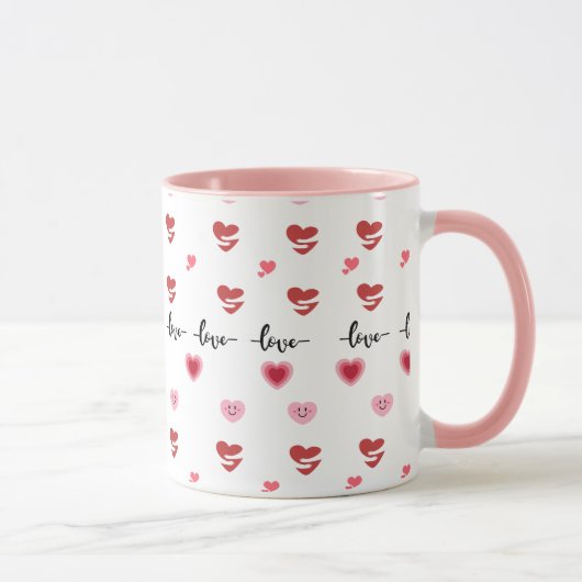 Valentine's Day Coffee Mugs Pink Theme マグカップ (右)