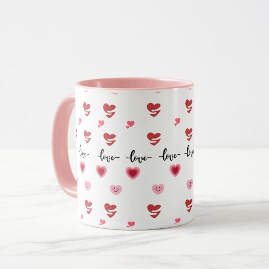 Valentine's Day Coffee Mugs Pink Theme マグカップ (正面左)