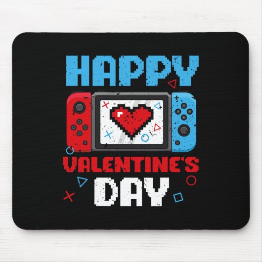 Valentines Day ControllerビデオゲームハートボーイズPa マウスパッド (正面)