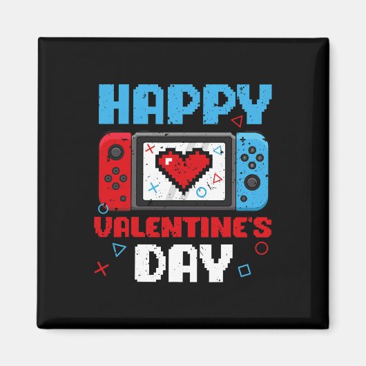 Valentines Day ControllerビデオゲームハートボーイズPa マグネット (正面)
