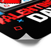 Valentines Day Controllerビデオゲームハートボーイトッド ポスター (角)