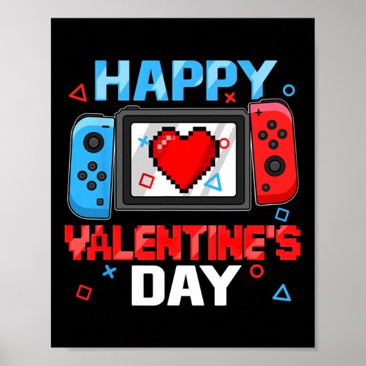 Valentines Day Controllerビデオゲームハートボーイトッド ポスター (正面)