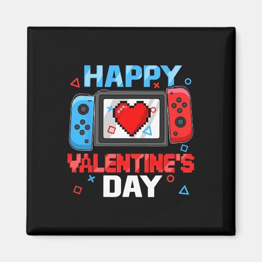 Valentines Day Controllerビデオゲームハートボーイトッド マグネット (正面)