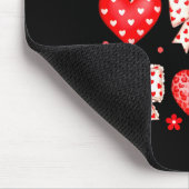 Valentines Day Coquette Bow Hearts Leopard Women G マウスパッド (コーナー)