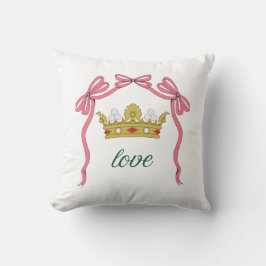 Valentine's Day Coquette Heart Bow Valentine's クッション