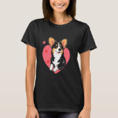Valentine's Day Corgi Heart Tシャツ (正面)