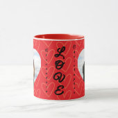 Valentines Day Couple in Love Hearts custom photo マグカップ (中央)
