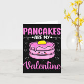 Valentine's Day Couple - Pancakes Are My Valentine カード (黄色い花)