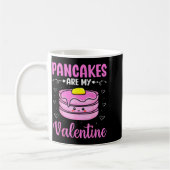 Valentine's Day Couple - Pancakes Are My Valentine コーヒーマグカップ (左)