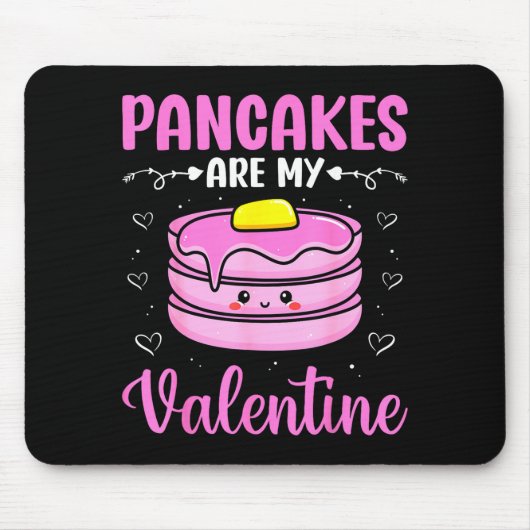 Valentine's Day Couple - Pancakes Are My Valentine マウスパッド (正面)