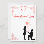 Valentine's Day Couple Proposal Card シーズンカード (正面)
