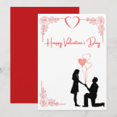 Valentine's Day Couple Proposal Card シーズンカード (正面/裏面)