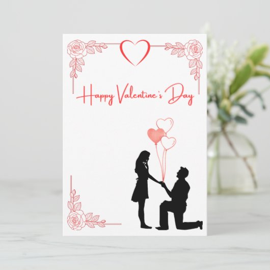 Valentine's Day Couple Proposal Card シーズンカード (スタンド正面)