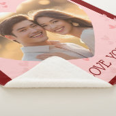 Valentine's Day Couple Sherpa Blanket Hearts  シェルパブランケット (3/4)