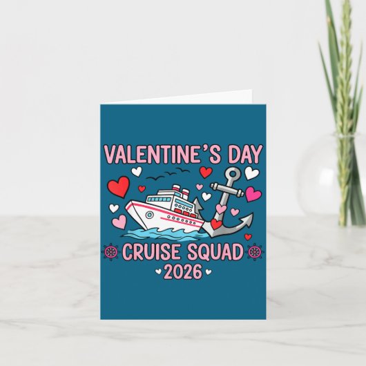 Valentines Day Cruise 2026 Matching Family Couples カード (正面)