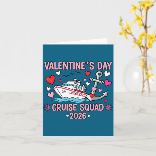 Valentines Day Cruise 2026 Matching Family Couples カード (黄色い花)