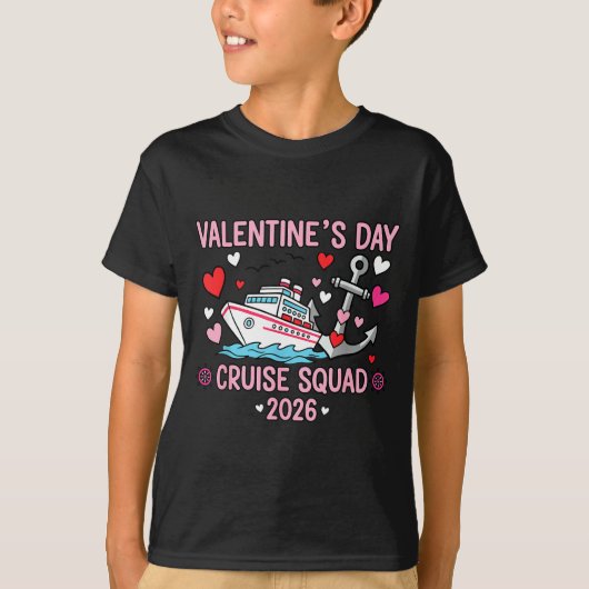 Valentines Day Cruise 2026 Matching Family Couples Tシャツ (正面)