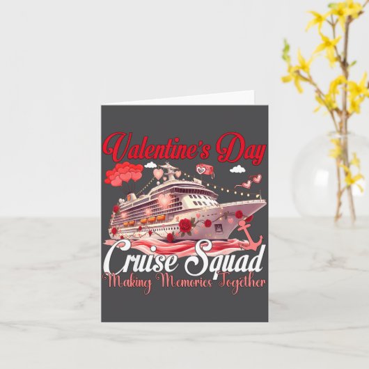 Valentine's Day Cruise Squad 2026 Vacation Making カード (黄色い花)