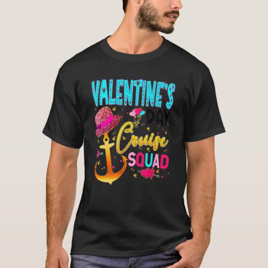 Valentine's Day Cruise Squad Couple Family Friend  Tシャツ (正面)