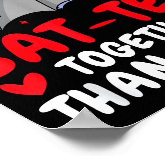 Valentine's Day Cuddling Cute Bats Couple Bat Vale ポスター (角)