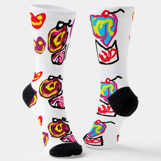 valentine's day cupcakes ソックス (傾斜あり)