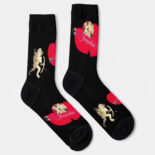 Valentine's Day Cupid Crew Socks ソックス (右)