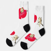 Valentine's Day Cupid Crew Socks ソックス (左)