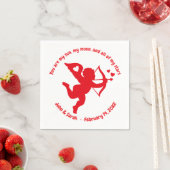 Valentine's Day Cupid Heart スタンダードカクテルナプキン (インサイチュ)