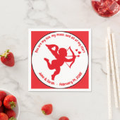 Valentine's Day Cupid Heart スタンダードカクテルナプキン (インサイチュ)