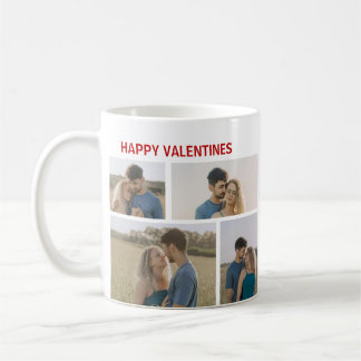 Valentines Day Custom 4 Photos コーヒーマグカップ