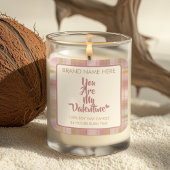 Valentine's Day Custom Candle Labels  スクエアシール