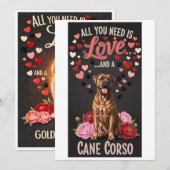 Valentine's Day cute cane corso dog Photo   シーズンカード (正面/裏面)