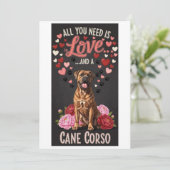 Valentine's Day cute cane corso dog Photo   シーズンカード (スタンド正面)
