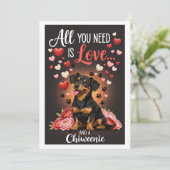 Valentine's Day cute chiweenie dog Photo   シーズンカード (スタンド正面)