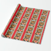 VALENTINE'S DAY CUTE TABBY CAT WRAPPING PAPER ラッピングペーパー (アンロールド)
